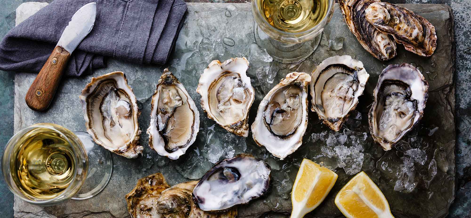 Image is of oysters ready to be served